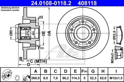 24.0108-0118.2 DISCO HAM.TYL LOZ.(1 SZT)CLIO IV 12-  