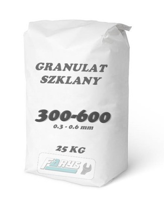 GRANULAT СКЛЯНИЙ ŚCIERNIWO 25 KG 0.3 - 0.6 MM PIASKOWANIE FARYS FR9193