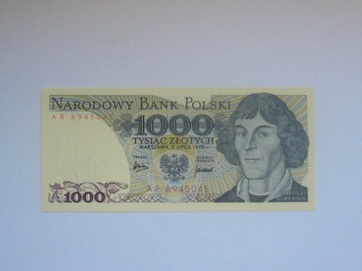 Polska Banknot 1000 zł AR 1975 Warszawa P-146 UNC