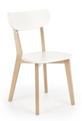 Krzesło drewniane BUGGI białe bukowe Halmar