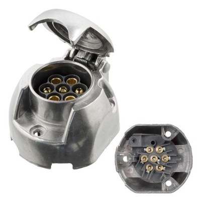 GNIAZDO 7/12V ALUMINIOWE, KONTAKTY SKRĘCANE, KWADRATOWE