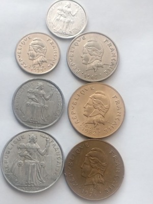 Zestaw monet Francja Polinezja Francuska