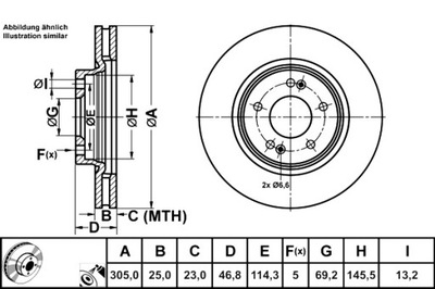 ATE DISCOS DE FRENADO 2 PIEZAS PARTE DELANTERA HYUNDAI ELANTRA IV IX35 TUCSON KIA  