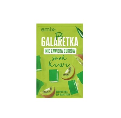 Galaretka o smaku kiwi FIT BEZ CUKRU 25g dla diabetyków odpowiednia