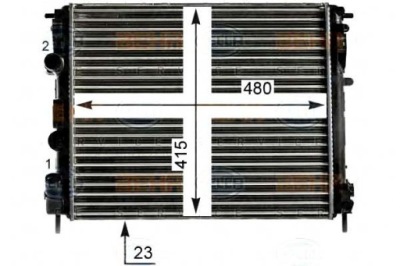 Behr hella радиатор воды dacia logan 1.4 mpi lpg фото №1