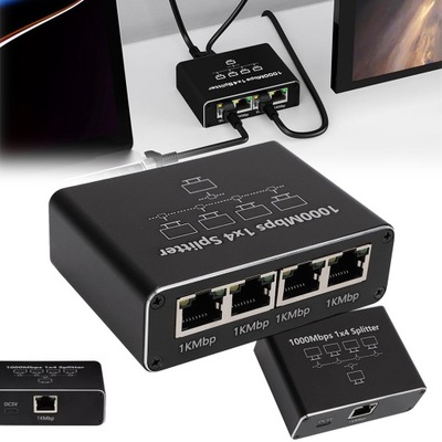 ROZDZIELACZ SIECI LAN SWITCH 4 PORTY GIGABIT ETHERNET RJ45 DO INTERNETU