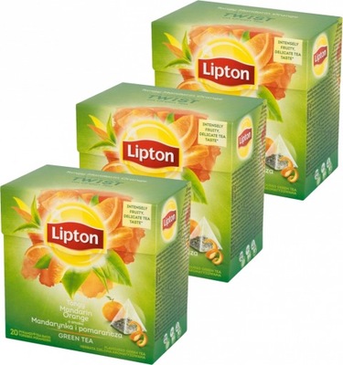 Herbata Lipton Green Tea mandarynka z pomarań.60sz