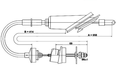 ATE ТРОС ЗЧЕПЛЕННЯ PEUGEOT 106 I 1.0/1.1/1.3 08.91