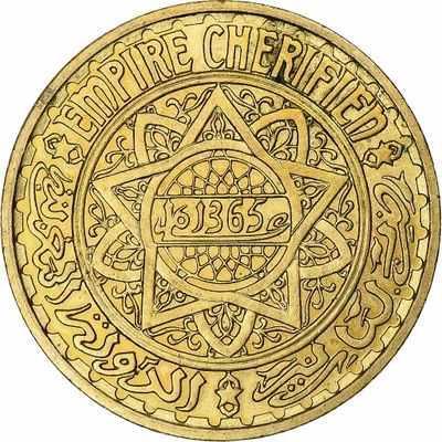 Moneta, Maroko, 5 Francs, 1365/1946, Paris, PRÓBA,