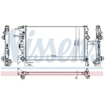 Радиатор воды volvo xc90 2 14-19 t5 t6 t8 d4 d5 фото №1