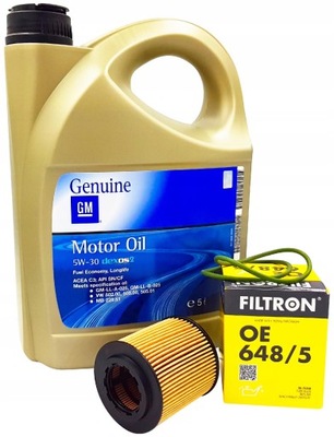 FILTRO ACEITES + 5W30 5L GM PARA ALFA ROMEO 159 1.9JTDM  