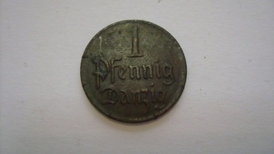 Moneta 1 fenig 1923 Gdańsk WMG stan 3-