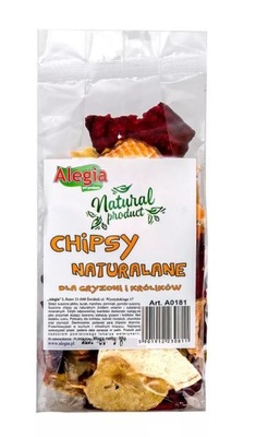 Alegia naturalne chipsy dla gryzoni królików 90g