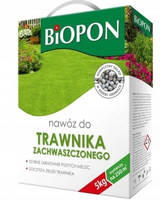 NAWÓZ DO TRAWNIKA trawy ZACHWASZCZANEGO Biopon 5kg