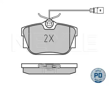 КОЛОДКИ ТОРМОЗНЫЕ VOLKSWAGEN SEAT FORD MEYLE