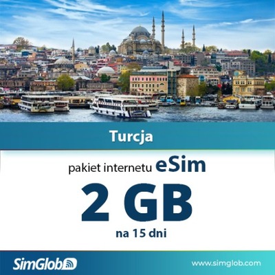 Internet eSIM Turcja 2GB na 15 dni