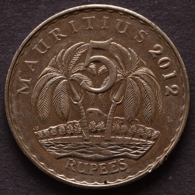 Mauritius - 5 rupees 2012