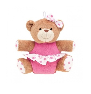 ZABAWKA PRZYTULANKA MIŚ Z PISZCZAŁKĄ RÓŻOWY