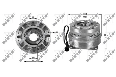 NRF EMBRAGUE DE VENTILADOR DEL RADIADOR IVECO DAILY 3 8140.43N-F1CE0481E  