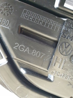 РЕШІТКА БАМПЕРА ЗАД ЛІВА VW T-ROC 2GA807245C