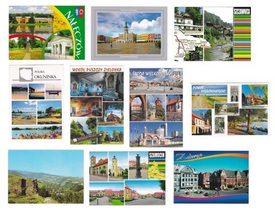 Polska pocztówki różne 10 sztuk czyste nowe z21