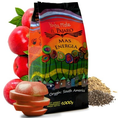 Yerba Mate EL PAJARO Mas Energia 1kg elaborada con