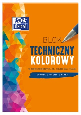 Blok techniczny Oxford A4/10 225g kolor