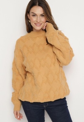 Born2Be Żółty Sweter damski S/M Zimowy