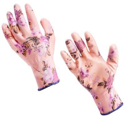 RĘKAWICE RĘKAWICZKI OGRODOWE POWLEKANE NITRYLEM roz. M / 8