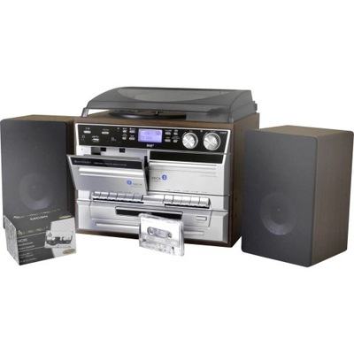 Wieża stereo retro gramofon kaseta CD MP3 DAB+FM