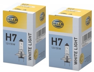 HELLA ЛАМПОЧКА H7 12V 55W PX26D WHITE LIGHT UP TO 4200K