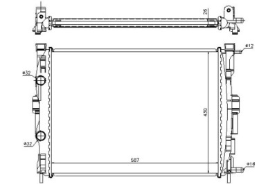 Nissens 63765a радіатор, система охолодження двигуна фото №1
