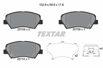 КОЛОДКИ HAM.PRZOD HYUNDAI I30 11- 2570801