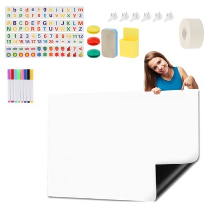 ELASTYCZNA TABLICA MAGNETYCZNA SUCHOŚCIERALNA SAMOPRZYLEPNA 40x80cm