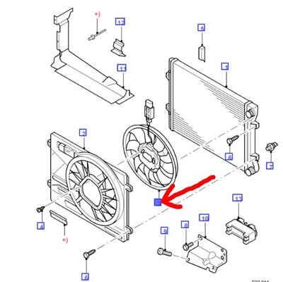Вентилятор радіатора ford galaxy mk2 2003-06 фото №1