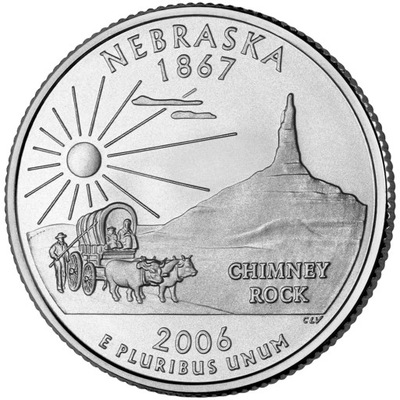 25 c Stany USA Nebraska State Quarter 2006 D nr 37