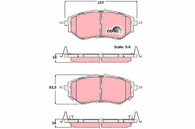 КОЛОДКИ ТОРМОЗНОЙ SUBARU LEGACY IV 03-09 3,0