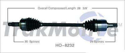 Привідний вал перед ліва honda odyssey 2007-2010 фото №1