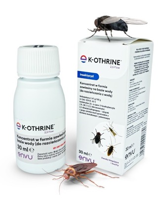 ENVU K-OTHRINE 2,5 FLOW 30ML zwalcza MUCHY, KARALUCHY, PRUSAKI i Inne