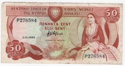 CYPR 50 CENTÓW 1989