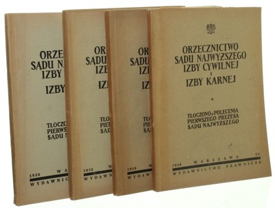 Orzecznictwo Sądu Najwyższego Izby Cywilnej i Izby Karnej zeszyt I-IV rok 1