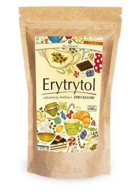 ERYTRYTOL 1000 g (TOREBKA PAPIEROWA) - PIĘĆ PRZEMI