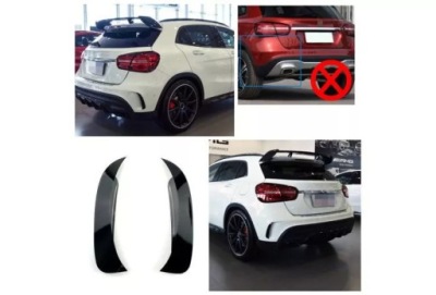 Aero флапсы спойлер накладки бампер задний  mercedes x156 gla amg фото №1