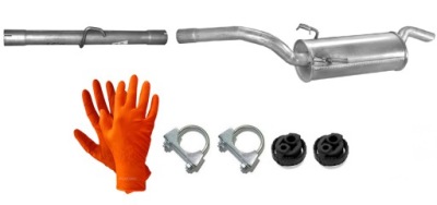 Fiat scudo 1.9 d 52kw 1995-2003 lwb труба соединительная + гаситель конечный фото №1