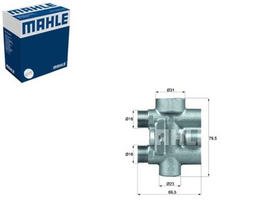 MAHLE TERMOSTATAS AUŠINTUVO ALYVOS 75°C AUDI Q7 R8 VW TOUAREG 3.0D-5.2 