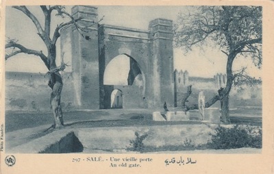 483.Maroko Sale , Stara Brama ,Przedwojenna Pocztówka