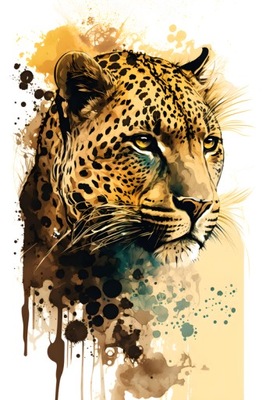 Naprasowanka zwierzęta sztuka leopard 1