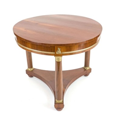 Stół w stylu empirowym XIX w 1820 r brązy złocone obłędny !!!
