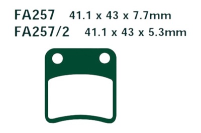 КОЛОДКИ ГАЛЬМІВНІ EBC SFA 257/2 KYMCO MAXXER 300