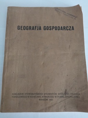 Geigrafja Gospodarcza wykłady Smoleński 1931